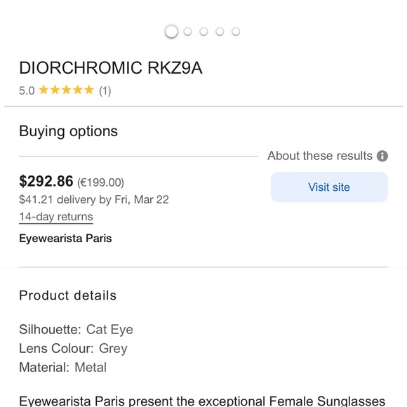 DIOR CHROMIC SUNGLASSES - Picture 16 of 16